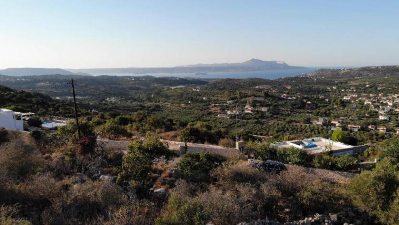 Gavalochori Kreta, Gavalochori: Panoramagrundstück mit Meer- und Bergblick zu verkaufen Grundstück kaufen
